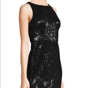 Adrianna Papell sequined black dress